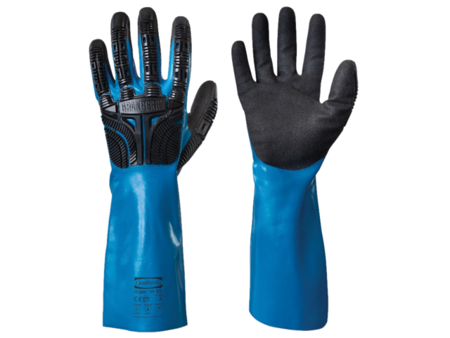 Gloves, Chemical and Impact Resistant Gloves, Size 11
